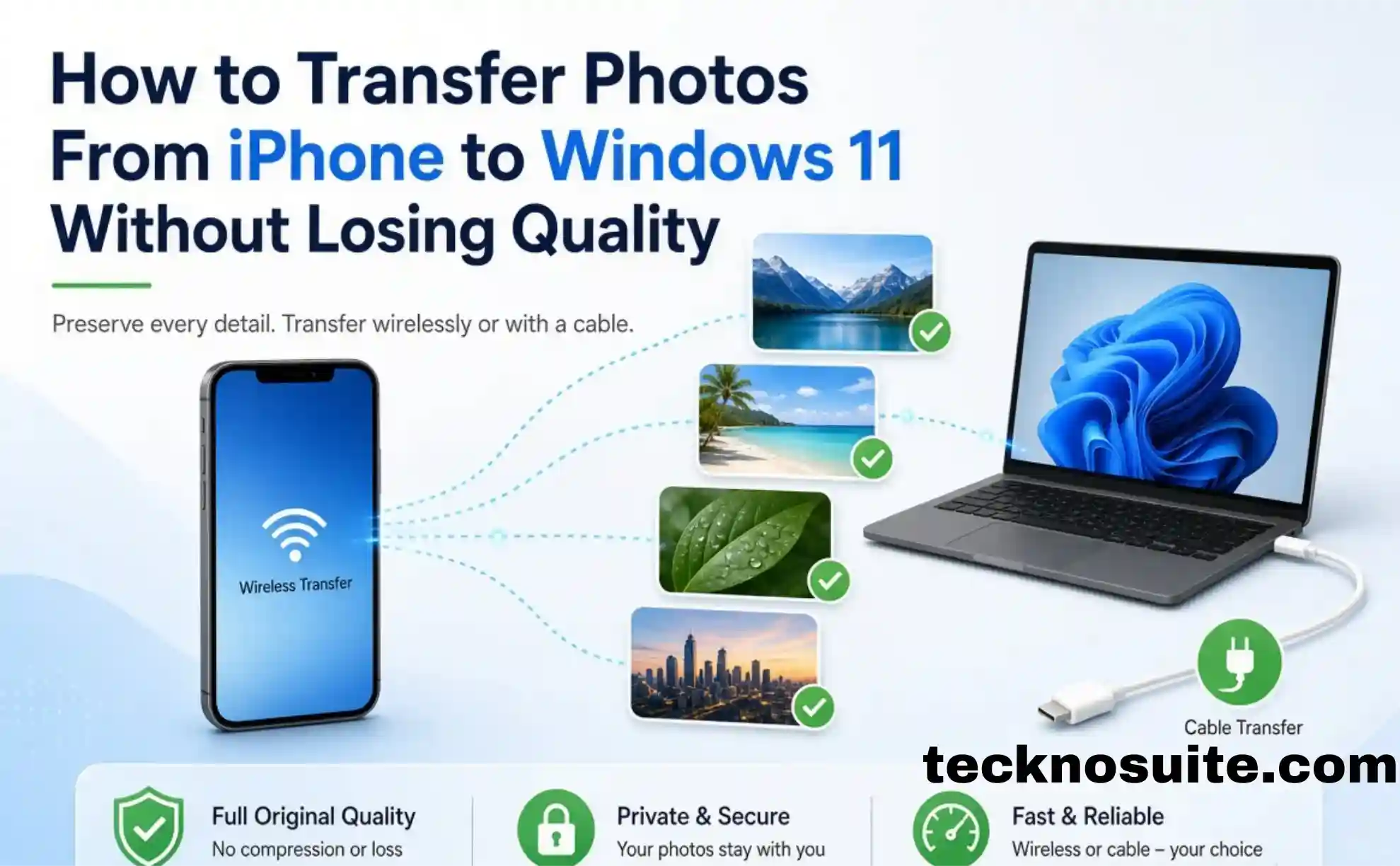 transfer photos from iPhone to Windows 11