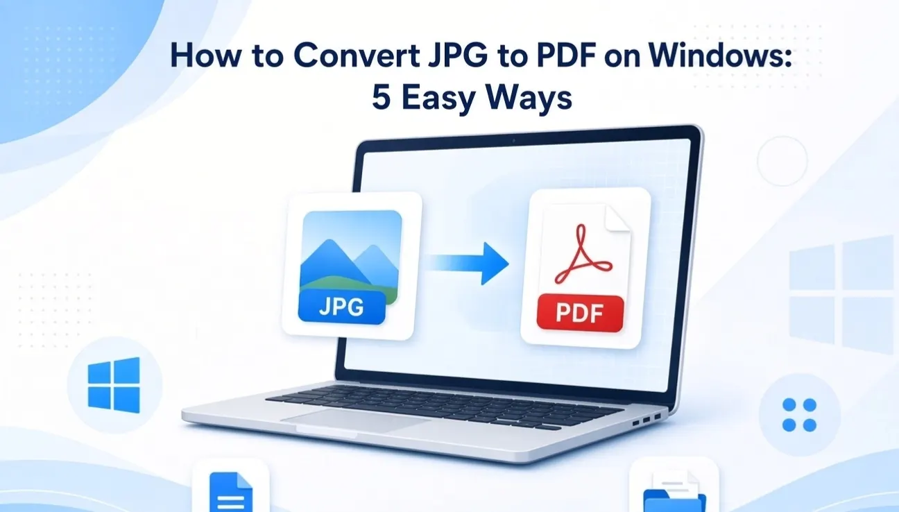 How to Convert JPG to PDF on Windows: 5 Easy Ways